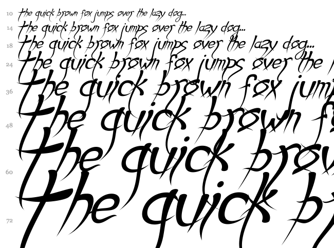 Psycho font waterfall